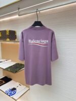 Balenciaga washed cola wave letter printed short sleeved shirt - Image 2