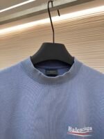 Balenciaga washed cola wave letter printed short sleeved shirt - Image 3