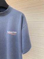 Balenciaga washed cola wave letter printed short sleeved shirt - Image 5