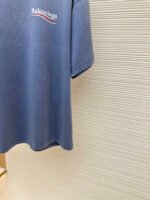 Balenciaga washed cola wave letter printed short sleeved shirt - Image 9