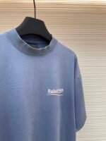 Balenciaga washed cola wave letter printed short sleeved shirt - Image 7