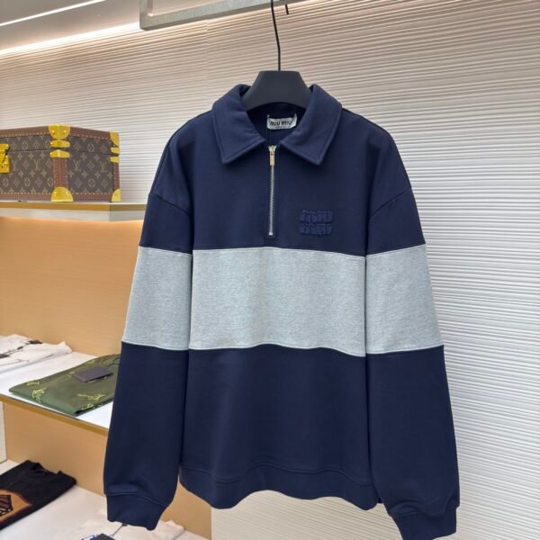 MiuMiu half-zip cotton sweatshirt