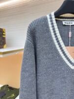 MiuMiu V-neck knitted sweater - Image 4