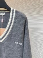 MiuMiu V-neck knitted sweater - Image 5