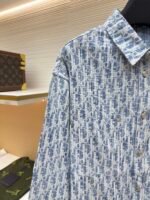 DIOR all-over printed lettering denim shirt - Image 5