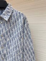 DIOR all-over printed lettering denim shirt - Image 17