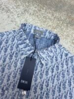 DIOR all-over printed lettering denim shirt - Image 12