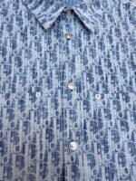 DIOR all-over printed lettering denim shirt - Image 4