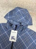 Burberry blue diagonal check embroidered reversible jacket - Image 11