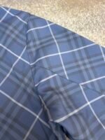 Burberry blue diagonal check embroidered reversible jacket - Image 8