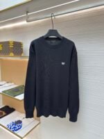 Balenciaga wheat ear embroidered mud print sweater