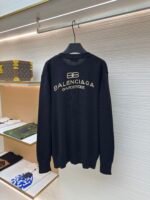 Balenciaga wheat ear embroidered mud print sweater - Image 2