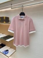 Prada jersey fake two-piece short-sleeved polo shirt