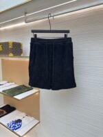 Louis Vuitton Checkerboard Cotton Terry Embroidered Shorts