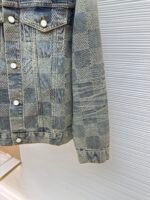 Louis Vuitton yellowed checkerboard denim jacket - Image 7