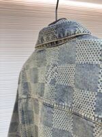Louis Vuitton yellowed checkerboard denim jacket - Image 24