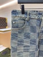 Louis Vuitton yellowed checkerboard denim jacket - Image 11