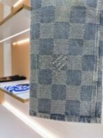 Louis Vuitton yellowed checkerboard denim jacket - Image 9