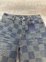 Louis Vuitton yellowed checkerboard jeans - Image 11