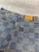 Louis Vuitton yellowed checkerboard jeans - Image 9