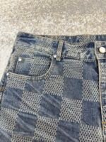Louis Vuitton yellowed checkerboard jeans - Image 8