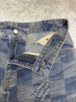 Louis Vuitton yellowed checkerboard jeans - Image 5