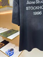 Acne Studios 1966 mud-dyed washed distressed short-sleeves - Image 7