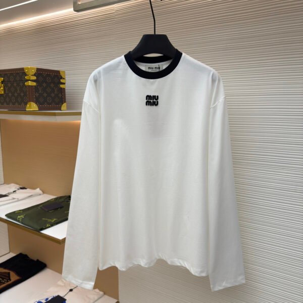 MiuMiu embroidered logo long sleeve