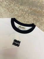 MiuMiu embroidered logo long sleeve - Image 12