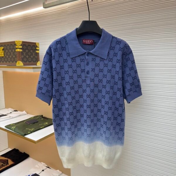 Gucci Drape-dyed jacquard POLO shirt