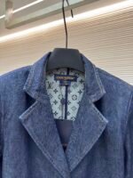 Louis Vuitton dark blue logo cuffed denim jacket - Image 3