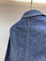 Louis Vuitton dark blue logo cuffed denim jacket - Image 13