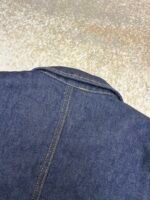 Louis Vuitton dark blue logo cuffed denim jacket - Image 11