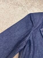 Louis Vuitton dark blue logo cuffed denim jacket - Image 10