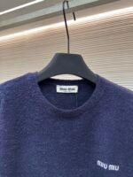 MIUMIU embroidered teddy fur crew neck sweater - Image 3