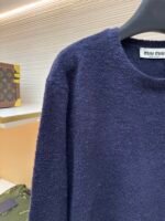 MIUMIU embroidered teddy fur crew neck sweater - Image 4