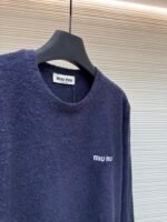 MIUMIU embroidered teddy fur crew neck sweater - Image 8