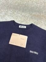 MIUMIU embroidered teddy fur crew neck sweater - Image 16