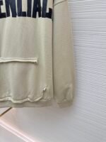 Balenciaga embossed paper tape letter printed hooded sweatshirt - Image 7