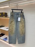 Acne Studios 2023M Dirty Loose Wide Leg Jeans
