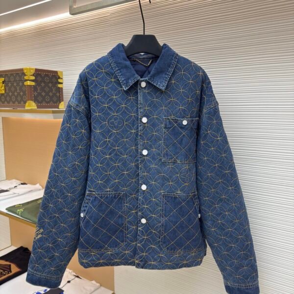 LOUIS VUITTON nigo boot thread embroidered denim jacket
