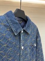 LOUIS VUITTON nigo boot thread embroidered denim jacket - Image 8