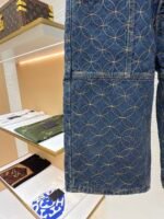 LOUIS VUITTON nigo boot thread embroidered denim shorts - Image 6