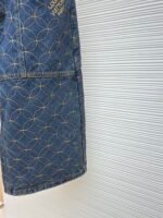 LOUIS VUITTON nigo boot thread embroidered denim shorts - Image 7