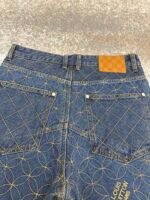 LOUIS VUITTON nigo boot thread embroidered denim shorts - Image 12