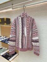 Louis Vuitton NigoMonogram floral jacquard heavy half-zip stand-up collar sweater - Image 2