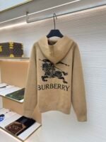 BURBERRY warhorse double-sided cashmere plaid hooded jacket - Image 4