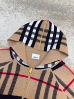 BURBERRY warhorse double-sided cashmere plaid hooded jacket - Image 12