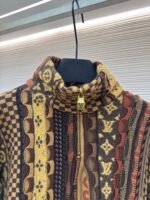 Louis Vuitton NigoMonogram floral jacquard heavy half-zip stand-up collar sweater - Image 3
