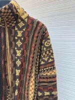 Louis Vuitton NigoMonogram floral jacquard heavy half-zip stand-up collar sweater - Image 5